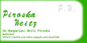 piroska weitz business card